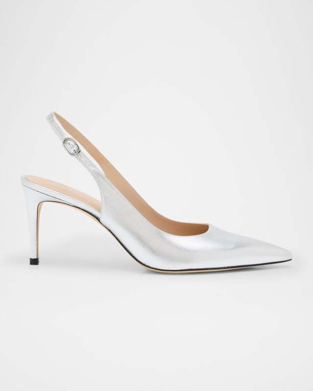 Stuart Metallic Slingback Pumps
